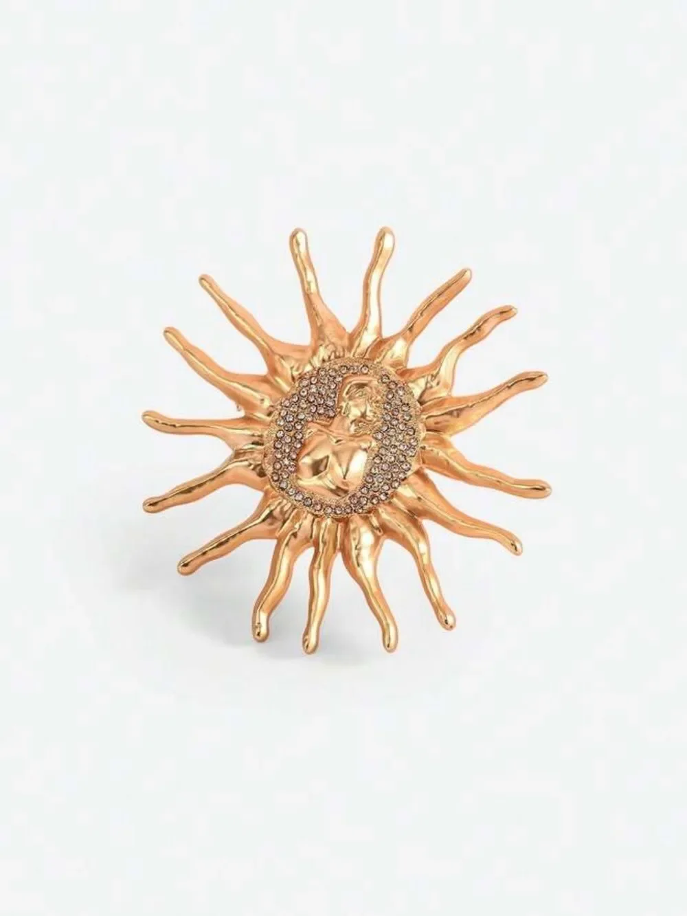 Gold Sunburst Brooch S1409